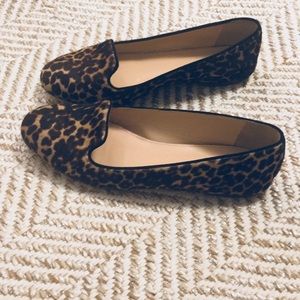 J. Crew Sophie Calf Hair Leopard Print Loafer Sz 7
